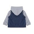 Chaqueta vaquera de niños con capucha Blue / Heather Grey 12/18M