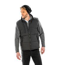 Chaleco Acolchado con Capucha Oculta Black Xs