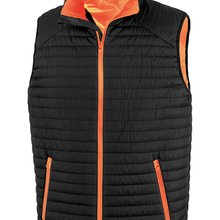 Chaleco eco con bolsillos laterales Black / Orange Xs