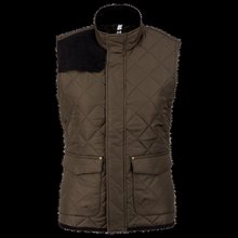 Chaleco rombos acolchado mujer Mossy Green / Black Xs