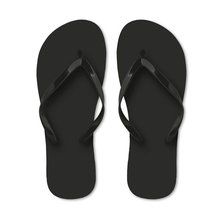 Chanclas de playa con tiras PVC talla M Negro