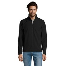 Chaqueta Hombre Softshell con Forro Polar Negro 3Xl
