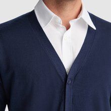 Chaqueta Punto Hombre de Botones Cuello V