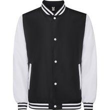 Chaqueta unisex bicolor ligeramente acolchada Negro/Blanco Xs