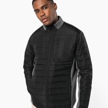 Chaqueta acolchada hombre cuello alto Black / Dark Grey Heather Xs