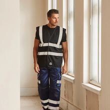 Chaleco alta visibilidad reciclado Black M