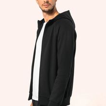 Chaqueta con cremallera y capucha Black S