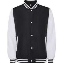 Chaqueta unisex bicolor ligeramente acolchada Negro/Blanco Xs