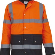 Chaqueta alta visibilidad impermeable Hi Vis Orange / Navy S