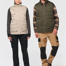 Chaleco multibolsillos unisex Beige Xs