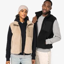 Chaleco con forro polar y doble cara Black Xxs