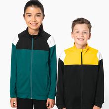 Chaqueta infantil con cremallera Black / Sporty Yellow 4/6 Ans