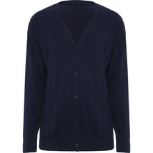 Chaqueta Punto con Botones Escote V de Mujer Marino S