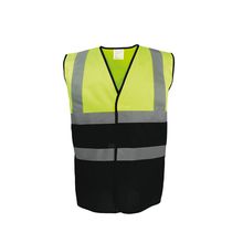 Chaleco bicolor en contraste Hi Vis Yellow / Black M