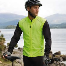 Chaleco ciclismo cortavientos reflectante Neon Lime S