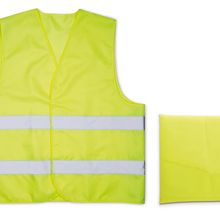 Chaleco ligero reflectante con bolsa Amarillo