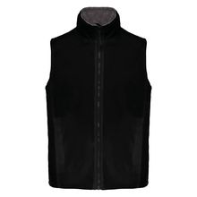 Chaleco polar unisex con cremallera Black / Grey Xs