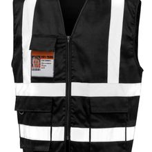 Chaleco tiras reflectantes Black S