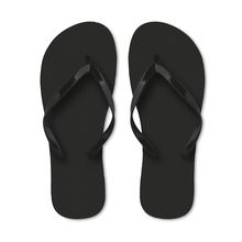 Chanclas de playa con tiras PVC talla M Negro