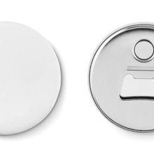 Chapa personalizada con imán y abridor Ø 5,8 cm Plata Mate