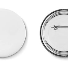 Chapa publicitaria redonda Ø 5,8 cm Plata Mate