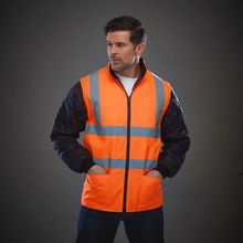 Chaqueta Alta Visibilidad Acolchada Hi Vis Orange / Navy S