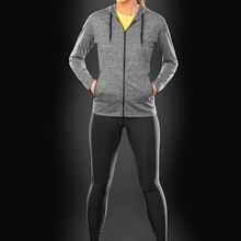 Chaqueta con capucha mujer ligera Grey / Black Xs