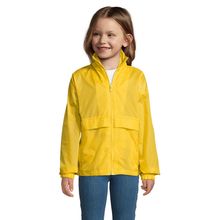 Chaqueta Cortavientos Niño Impermeable con Capucha Dorado 10 Años
