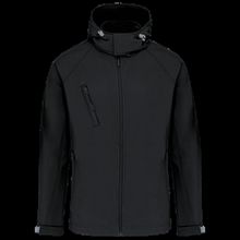 Chaqueta softshell con capucha extraíble Black S