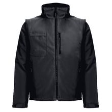 Chaqueta Unisex Acolchada Convertible Chaleco Negro 3Xl