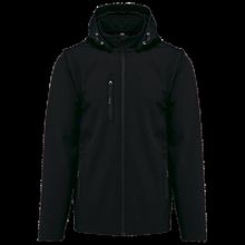 Chaquetas softshell con capucha y mangas extraíbles Unisex Black Xs