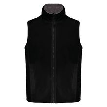 Chaleco polar unisex con cremallera Black / Grey Xs