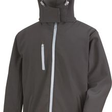 Chaqueta Softshell con capucha hombre Black / Grey S
