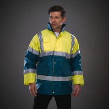 Chaqueta Alta Visibilidad Impermeable Cortavientos Hi Vis Yellow / Green S