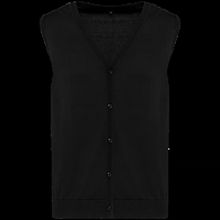 Chaleco de algodón ajustado Black S