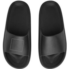 Chanclas unisex con tira en empeine talla 44-45 | RIGHT DEBOSSING | 60 x 55