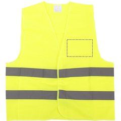 Chaleco ligero reflectante con bolsa | Frontal | 150 x 100