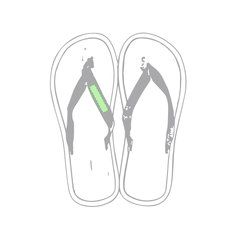 Chanclas con gruesa suela bicolor | Goma de la chancla izquierda | 50 x 10