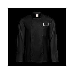 Chaqueta de cocina manga larga 175g/m² | Lateral superior | 70 x 40