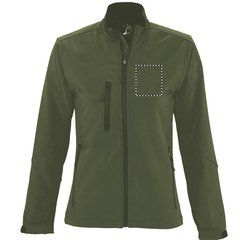 Chaqueta Softshell Impermeable Mujer 340g | CHEST TRANSFER | 85 x 100