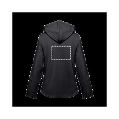Chaqueta Softshell Mujer Capucha Extraíble | Espalda | 280 x 200