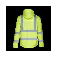 Chaqueta unisex de alta visibilidad | Espalda | 180 x 200