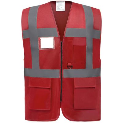 Chaleco alta visibilidad reflectante con bolsillos Red 3Xl