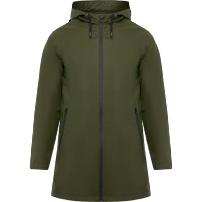 Chubasquero Impermeable con Capucha Verde Militar Oscuro 2Xl