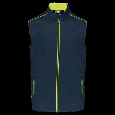 Chaleco hombre con bolsillos Navy / Fluorescent Yellow S