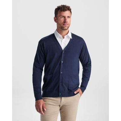 Chaqueta Punto Hombre de Botones Cuello V