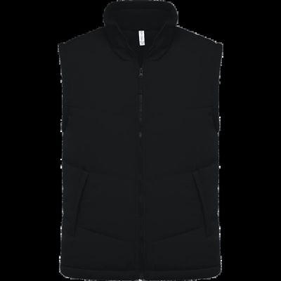 Chaleco acolchado unisex con forro polar Black L