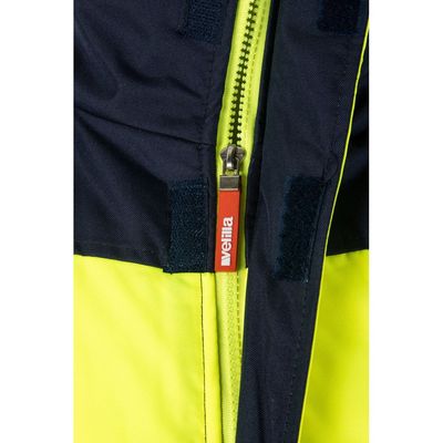 Chaqueta bicolor acolchada con bandas reflectantes
