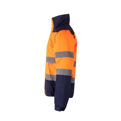Chaqueta bicolor acolchada con bandas reflectantes