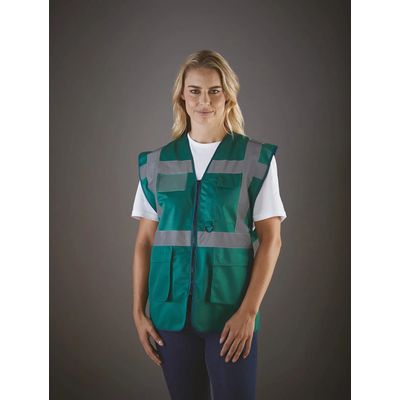 Chaleco alta visibilidad reflectante con bolsillos